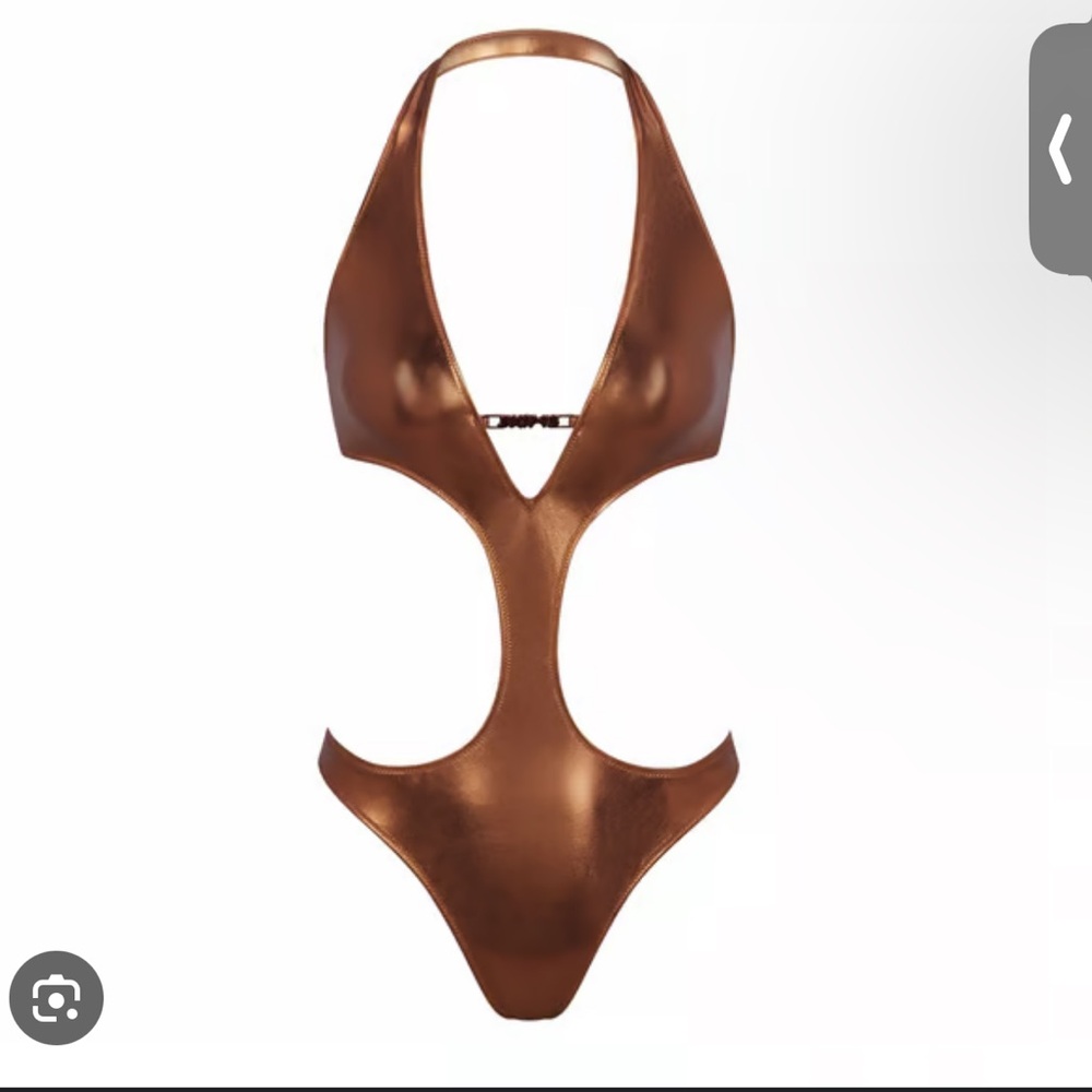 METALLIC SWIM HALTER MONOKINI | PENNY × 1